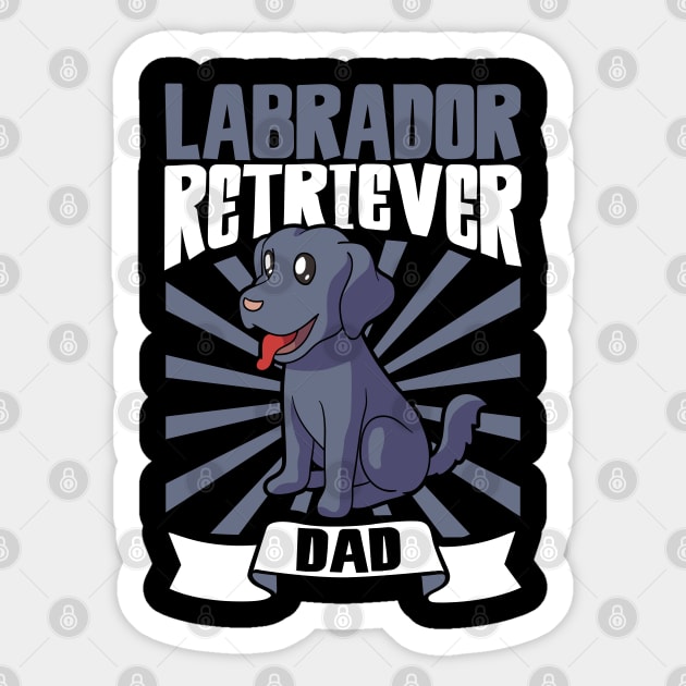 Labrador Retriever Dad - Labrador Retriever Sticker by Modern Medieval Design